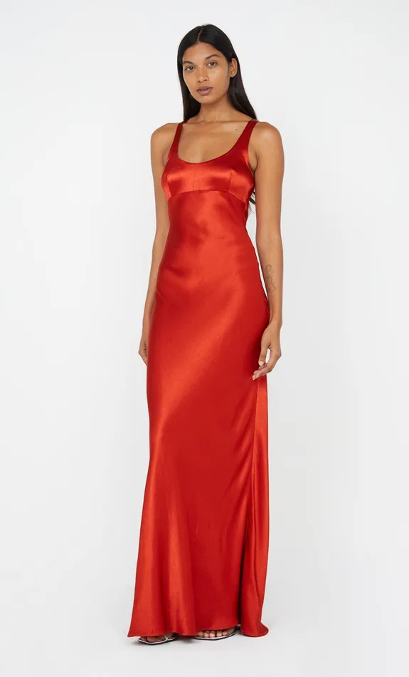 Bec Bridge Dresses MAXINA CROSSOVER DRESS Crimson 8211 Women