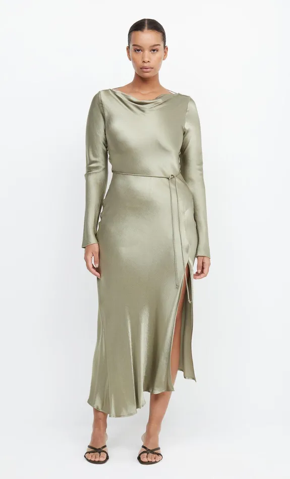 Bec Bridge Dresses MOON DANCE LONG SLEEVE MAXI DRESS Sage 8211 Women