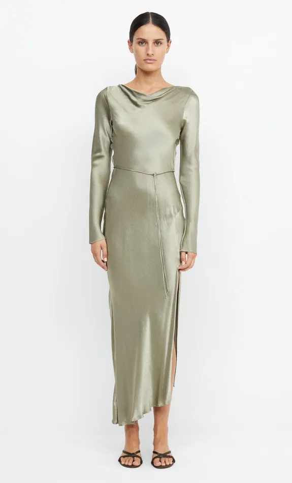 Bec Bridge Dresses MOON DANCE LONG SLEEVE MAXI DRESS Sage 8211 Women
