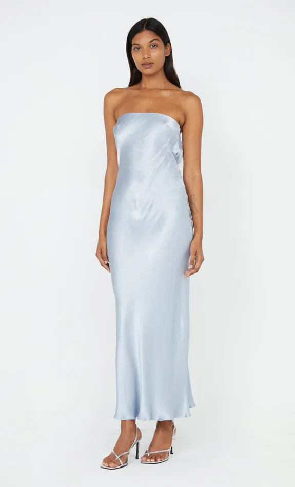 Bec Bridge Dresses MOON DANCE STRAPLESS DRESS Dusty Blue 8211 Women