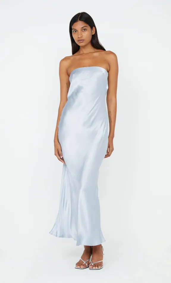 Bec Bridge Dresses MOON DANCE STRAPLESS DRESS Dusty Blue 8211 Women