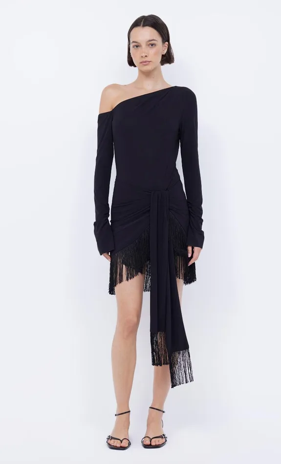 Bec Bridge Dresses NABILA SARONG MINI DRESS Black 8211 Women