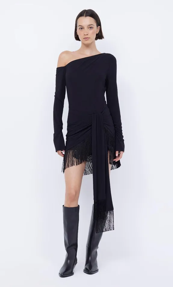 Bec Bridge Dresses NABILA SARONG MINI DRESS Black 8211 Women