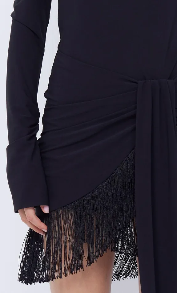 Bec Bridge Dresses NABILA SARONG MINI DRESS Black 8211 Women