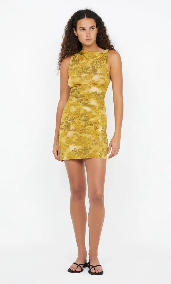 Bec Bridge Dresses RIANNA MINI DRESS Golden Vine 8211 Women