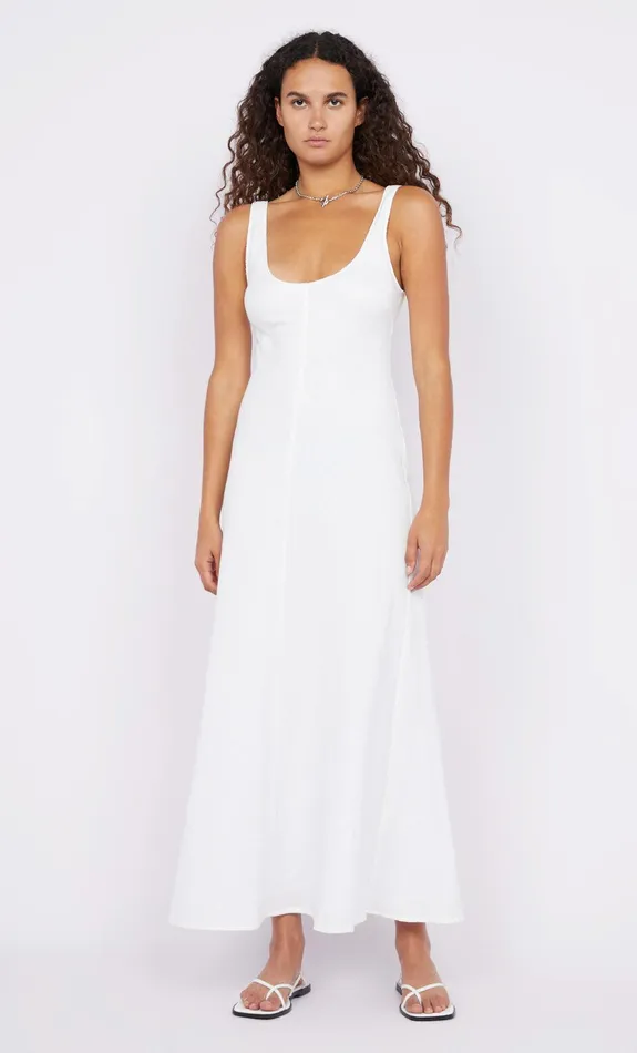 Bec Bridge Dresses STEFFI SCOOP NECK DRESS White 8211 Women