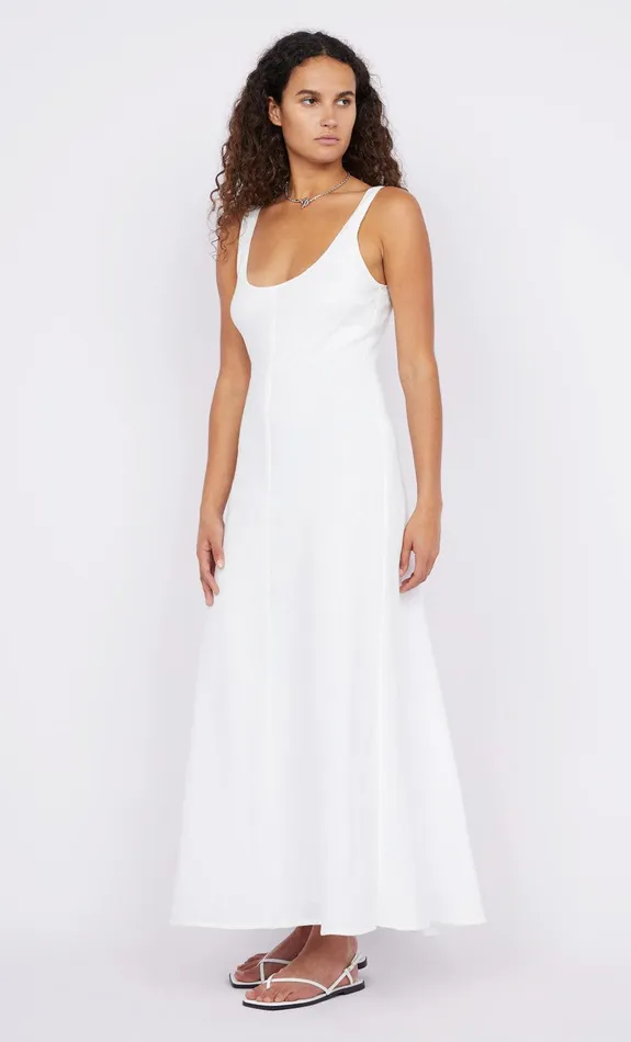 Bec Bridge Dresses STEFFI SCOOP NECK DRESS White 8211 Women