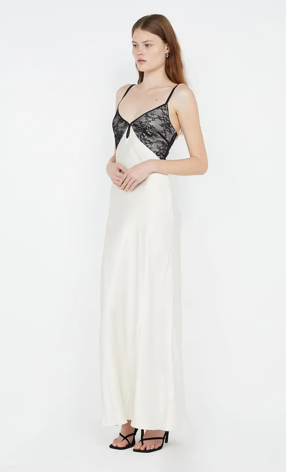 Bec Bridge Dresses TEREZA KEYHOLE DRESS Ivoryblack 8211 Women