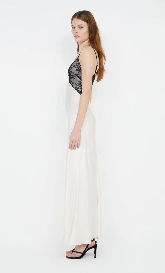Bec Bridge Dresses TEREZA KEYHOLE DRESS Ivoryblack 8211 Women