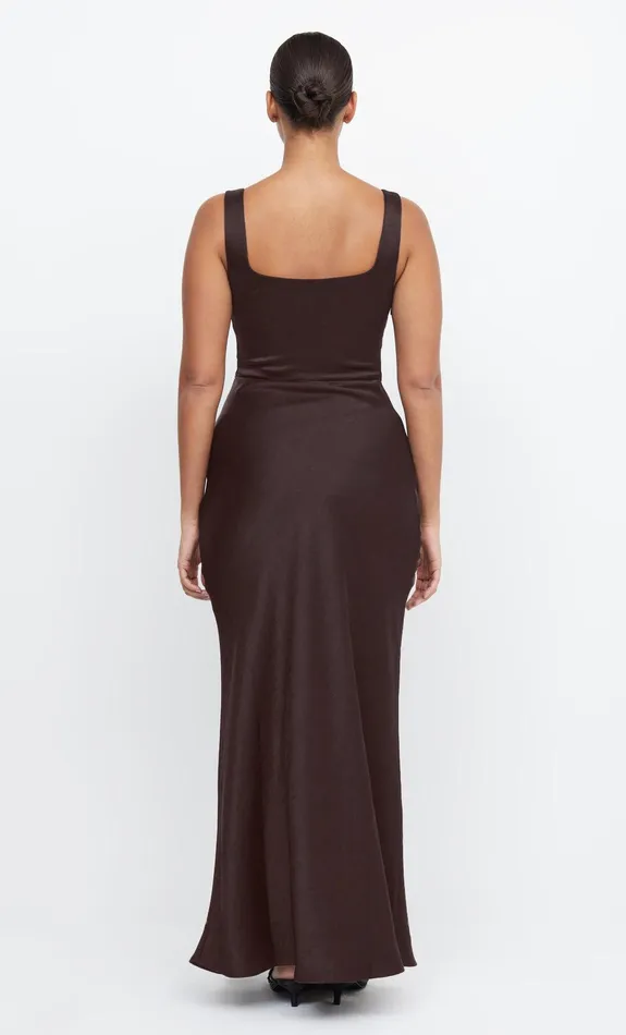 Bec Bridge Dresses THE DREAMER SQUARE NECK DRESS Dark Chocolate 8211 Women