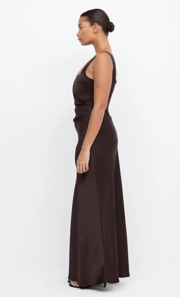 Bec Bridge Dresses THE DREAMER SQUARE NECK DRESS Dark Chocolate 8211 Women