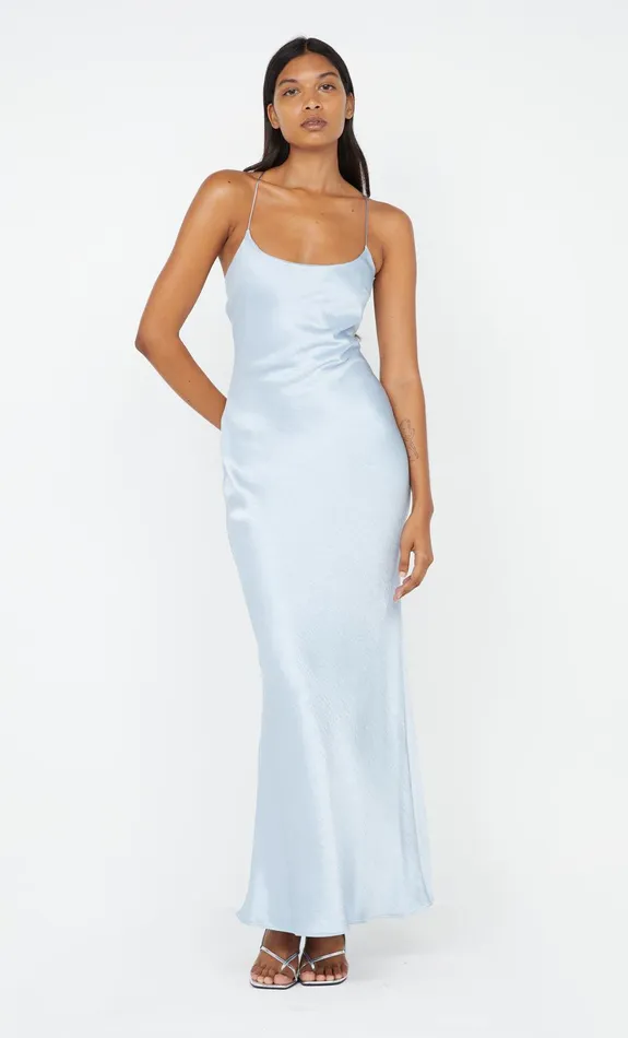 Bec Bridge Event Wear Dresses ALLEGRA TIE MAXI DRESS Dusty Blue 8211 Women