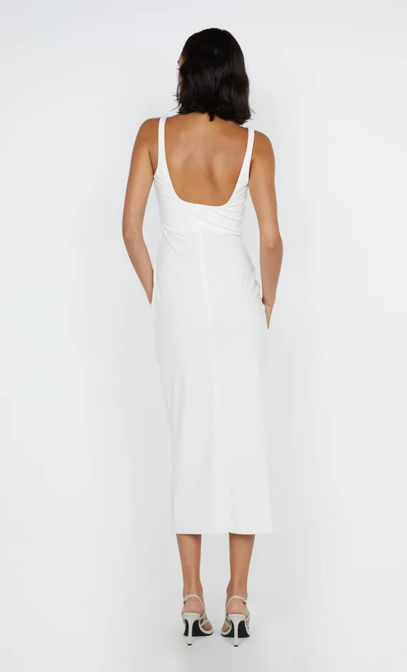 Bec Bridge Event Wear Dresses AVELINE TUCK MIDI DRESS White 8211 Women