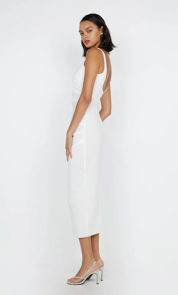 Bec Bridge Event Wear Dresses AVELINE TUCK MIDI DRESS White 8211 Women