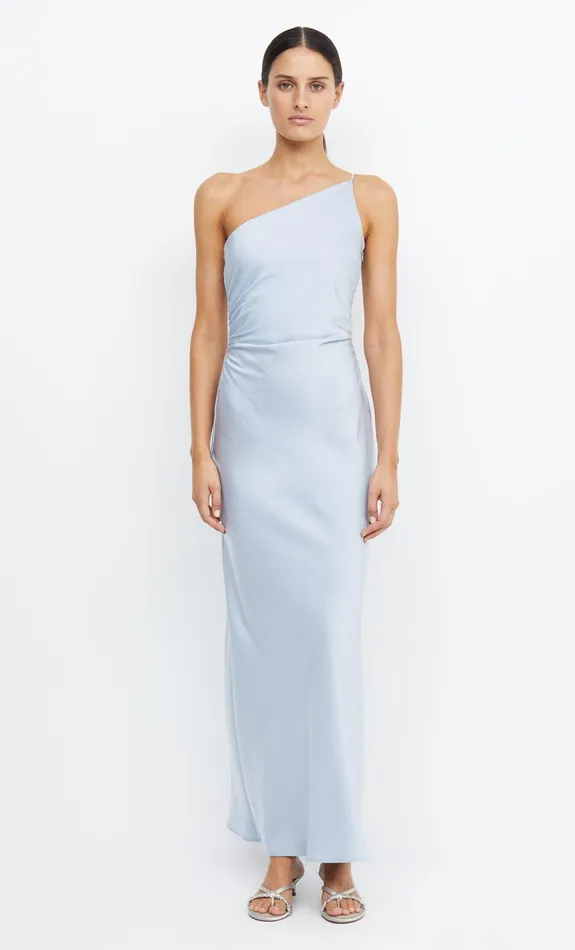 Bec Bridge Event Wear Dresses ETERNITY ASYM MAXI DRESS Dusty Blue 8211 Women