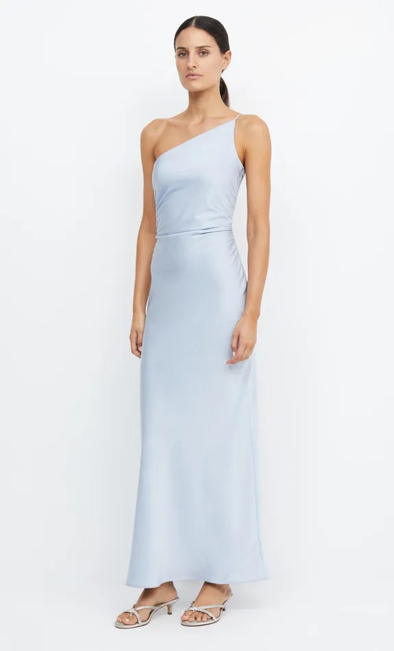 Bec Bridge Event Wear Dresses ETERNITY ASYM MAXI DRESS Dusty Blue 8211 Women