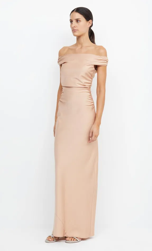 Bec Bridge Event Wear Dresses ETERNITY OFF SHOULDER MAXI Rose Gold 8211 Women