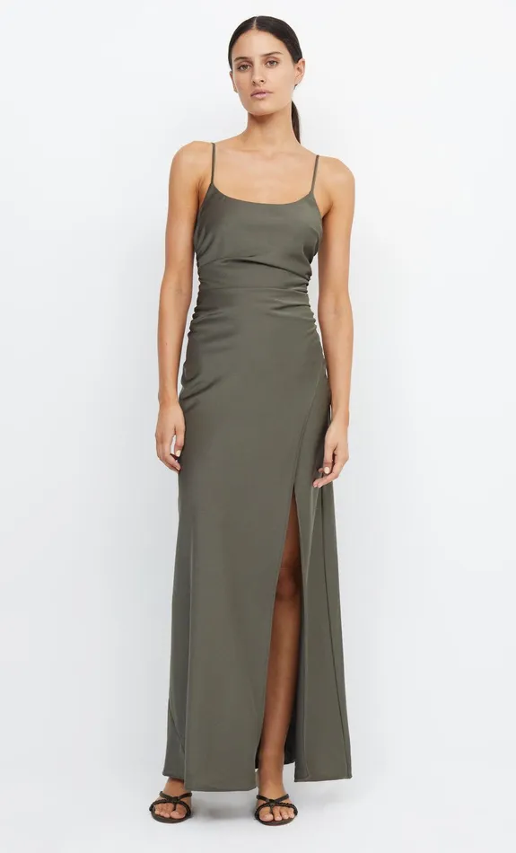 Bec Bridge Event Wear Dresses ETERNITY SCOOP MAXI DRESS Dark Willow 8211 Women