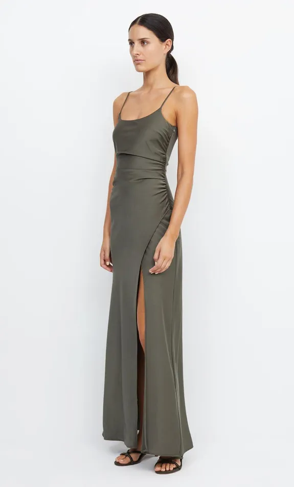 Bec Bridge Event Wear Dresses ETERNITY SCOOP MAXI DRESS Dark Willow 8211 Women