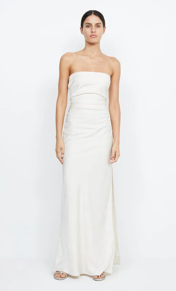 Bec Bridge Event Wear Dresses ETERNITY STRAPLESS MAXI Cream 8211 Women
