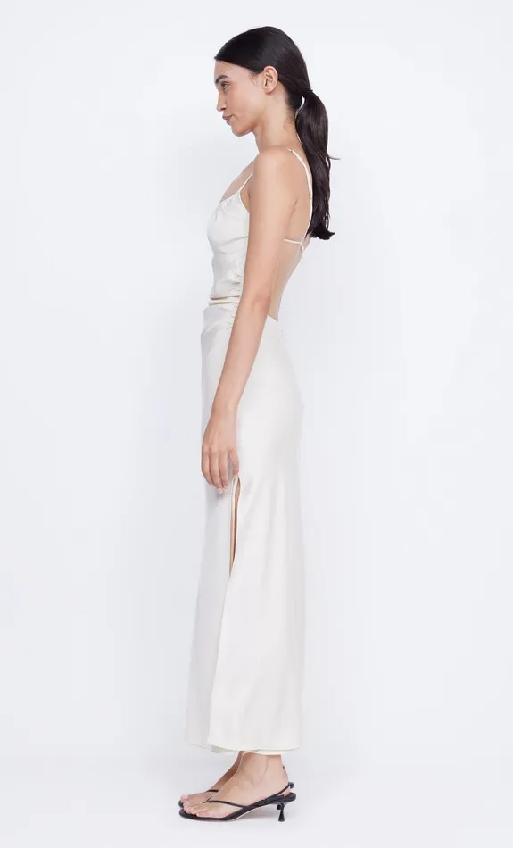 Bec Bridge Event Wear Dresses MARI LOU GATHERED MAXI DRESS Cream 8211 Women