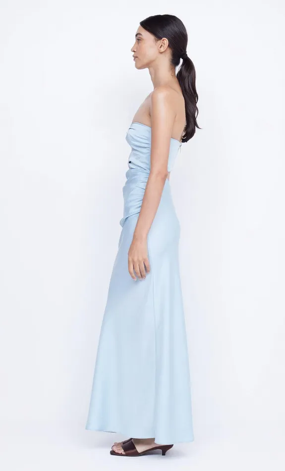 Bec Bridge Event Wear Dresses ROCHELLE TWIST STRAPLESS DRESS Dolphin Blue 8211 Women