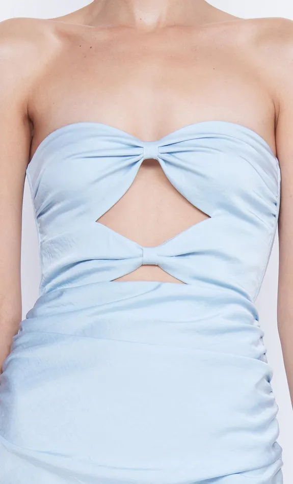 Bec Bridge Event Wear Dresses ROCHELLE TWIST STRAPLESS DRESS Dolphin Blue 8211 Women