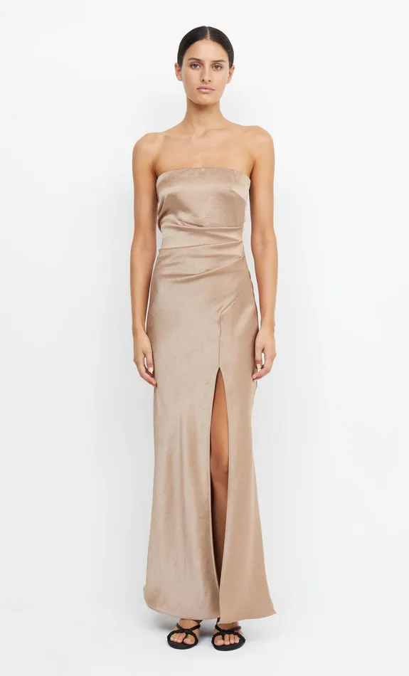 Bec Bridge Event Wear Dresses THE DREAMER STRAPLESS DRESS Golden 8211 Women