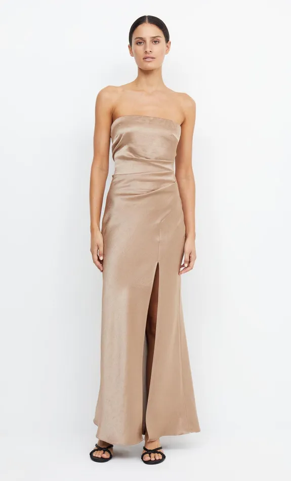 Bec Bridge Event Wear Dresses THE DREAMER STRAPLESS DRESS Golden 8211 Women