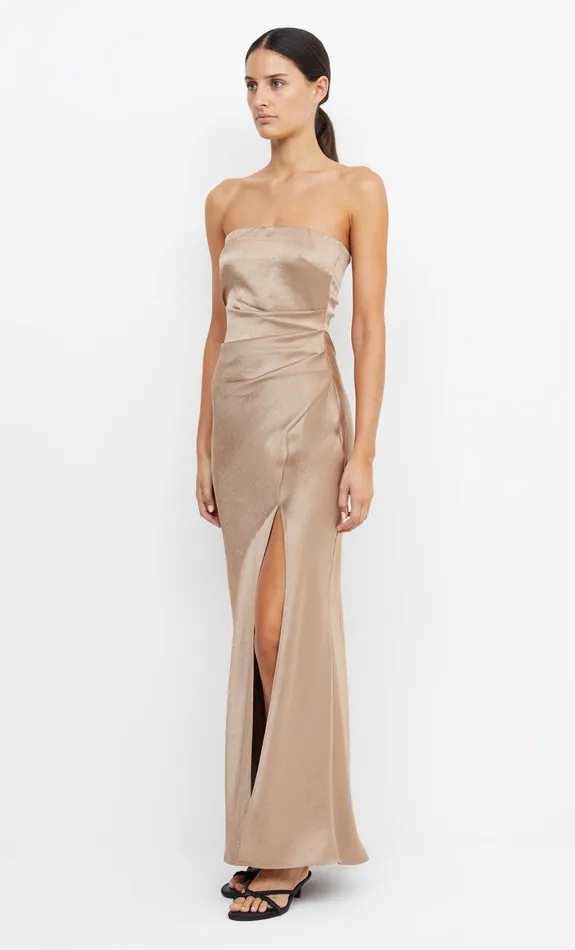 Bec Bridge Event Wear Dresses THE DREAMER STRAPLESS DRESS Golden 8211 Women