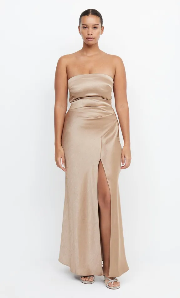 Bec Bridge Event Wear Dresses THE DREAMER STRAPLESS DRESS Golden 8211 Women
