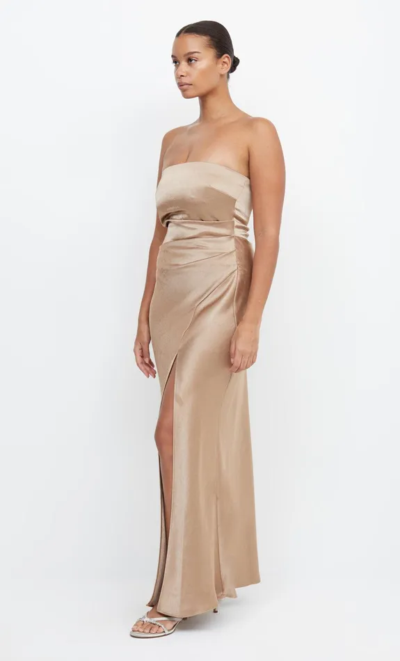 Bec Bridge Event Wear Dresses THE DREAMER STRAPLESS DRESS Golden 8211 Women