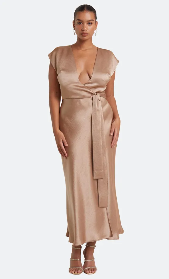 Bec Bridge Event Wear Dresses THE DREAMER WRAP DRESS Golden 8211 Women