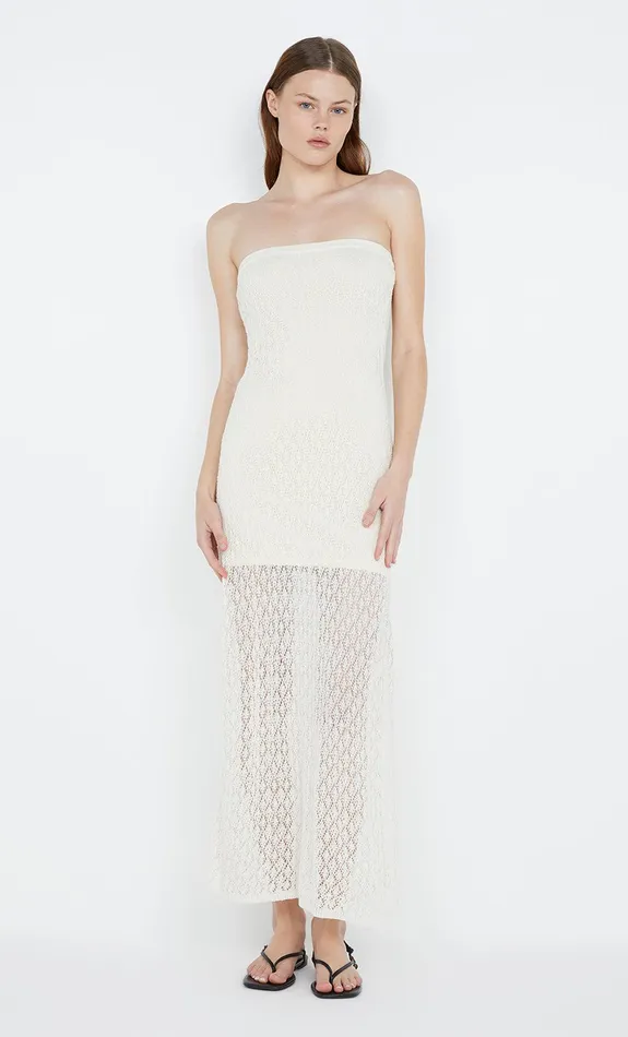 Bec Bridge Maxi Dresses AURORA STRAPLESS DRESS Ivory 8211 Women