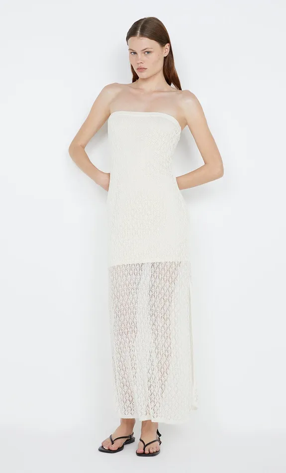 Bec Bridge Maxi Dresses AURORA STRAPLESS DRESS Ivory 8211 Women