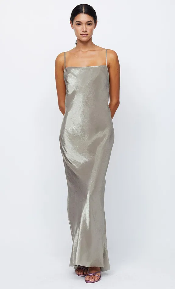 Bec Bridge Maxi Dresses FLEUR MAXI DRESS Irridescent Silver 8211 Women