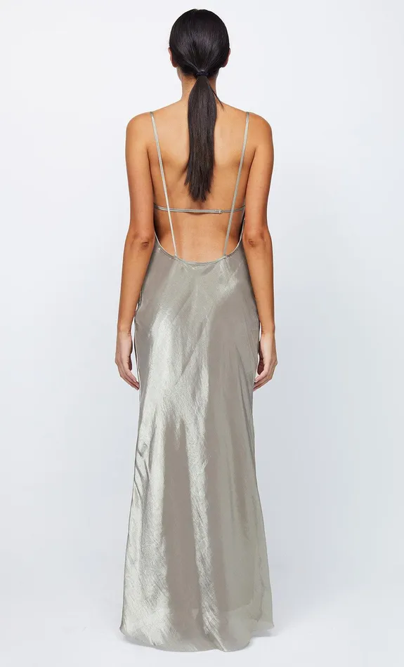 Bec Bridge Maxi Dresses FLEUR MAXI DRESS Irridescent Silver 8211 Women