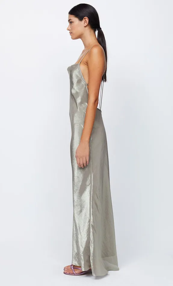 Bec Bridge Maxi Dresses FLEUR MAXI DRESS Irridescent Silver 8211 Women