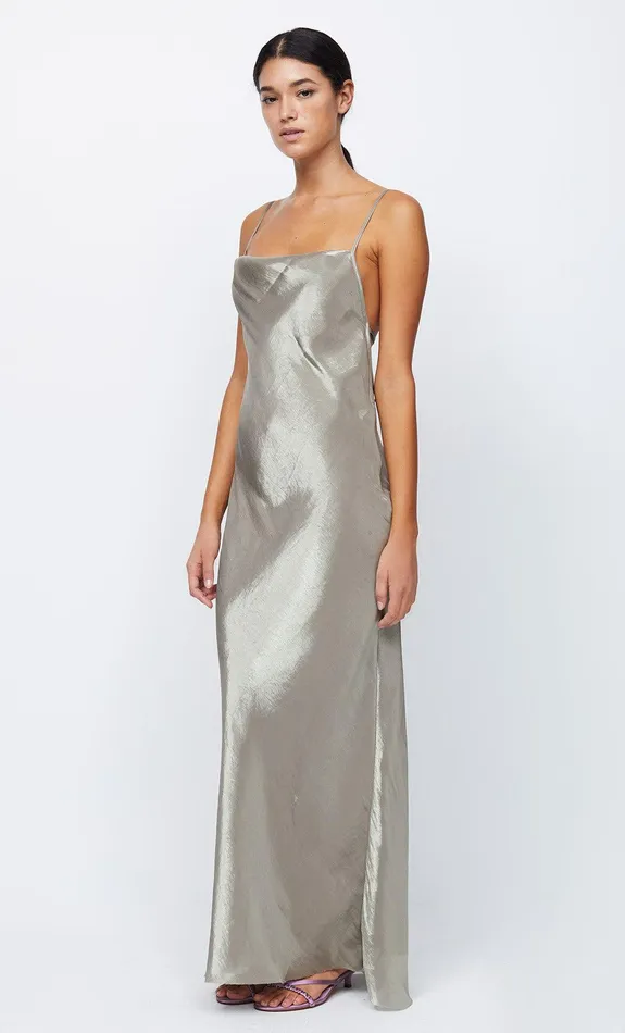 Bec Bridge Maxi Dresses FLEUR MAXI DRESS Irridescent Silver 8211 Women