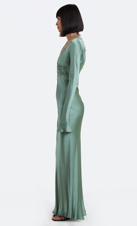 Bec Bridge Maxi Dresses MALYKA LONG SLEEVE MAXI DRESS Moss Green 8211 Women