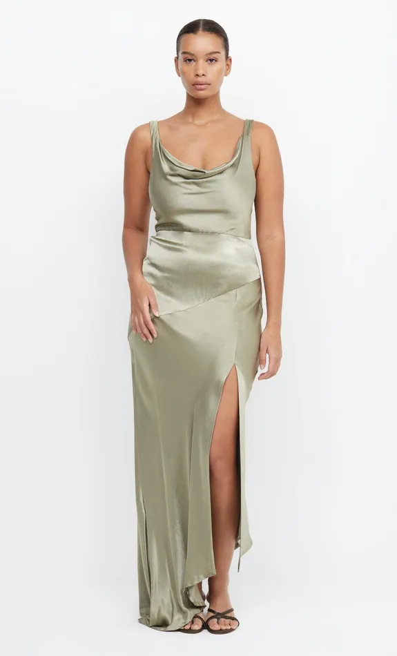 Bec Bridge Maxi Dresses MOON DANCE COWL DRESS Sage 8211 Women