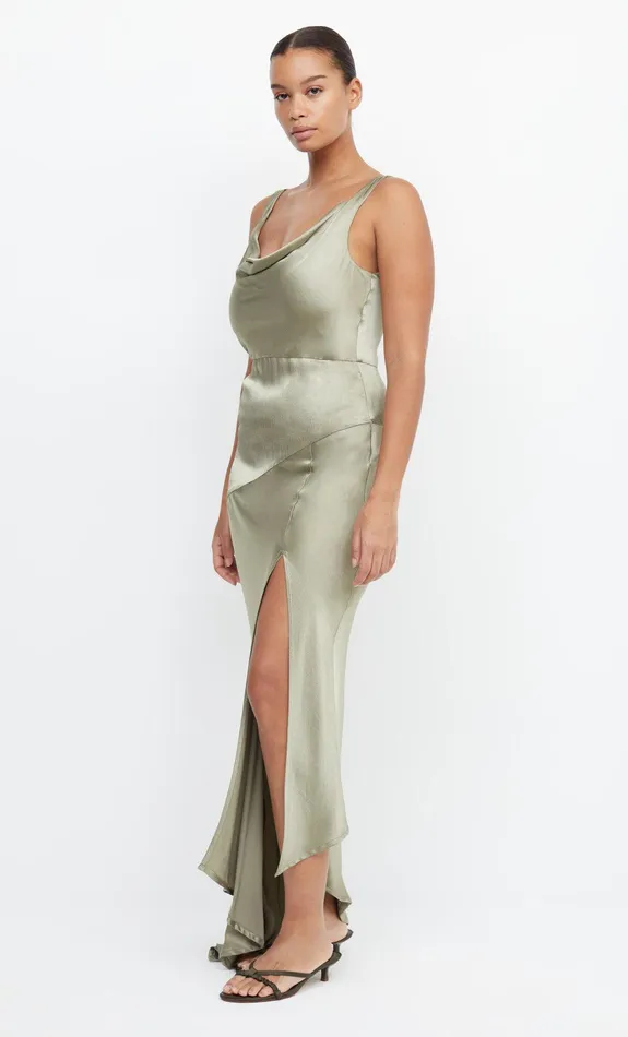 Bec Bridge Maxi Dresses MOON DANCE COWL DRESS Sage 8211 Women