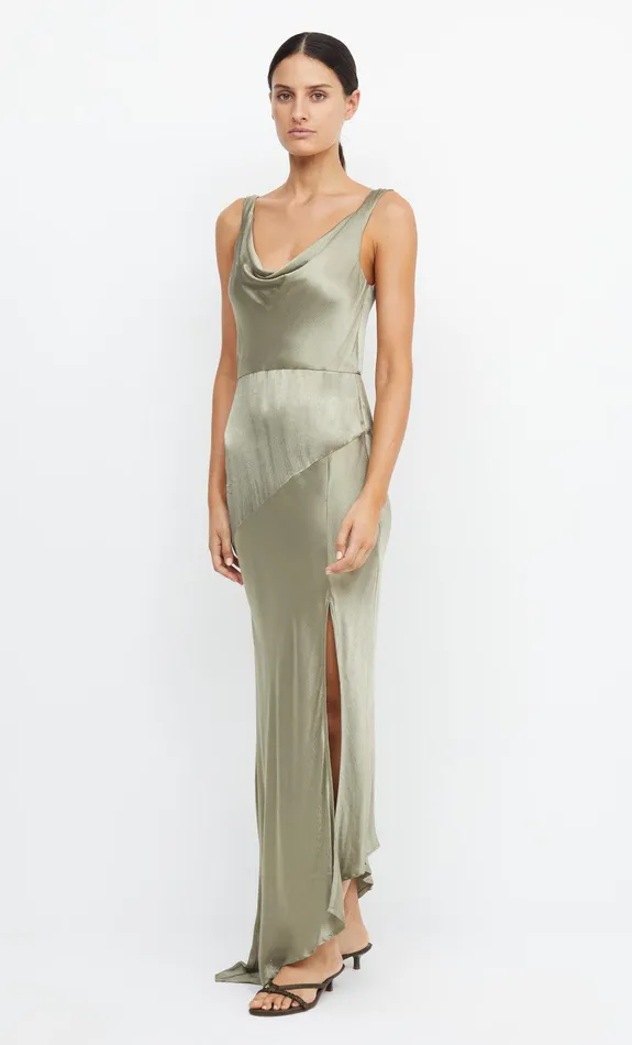 Bec Bridge Maxi Dresses MOON DANCE COWL DRESS Sage 8211 Women