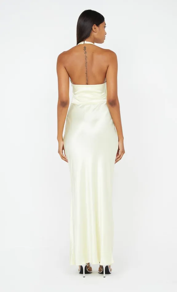 Bec Bridge Maxi Dresses SABIA TWIST DRESS Ice Yellow 8211 Women