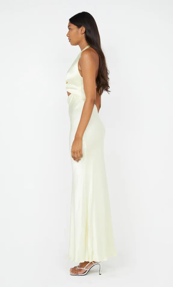 Bec Bridge Maxi Dresses SABIA TWIST DRESS Ice Yellow 8211 Women