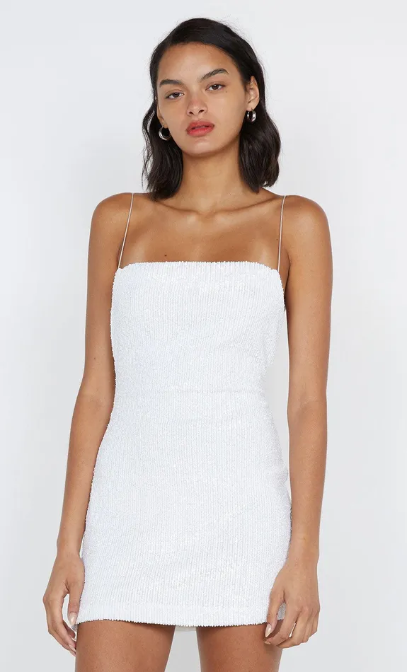 Bec Bridge Mini Dresses AALIYAH SEQUIN MINI DRESS White 8211 Women