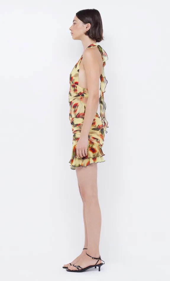 Bec Bridge Mini Dresses FIORE HALTER MINI DRESS Citrus Rose 8211 Women