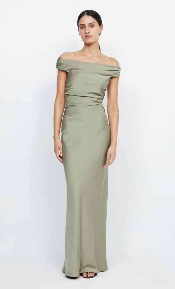 Bec Bridge Prom Dresses ETERNITY OFF SHOULDER MAXI Sage 8211 Women