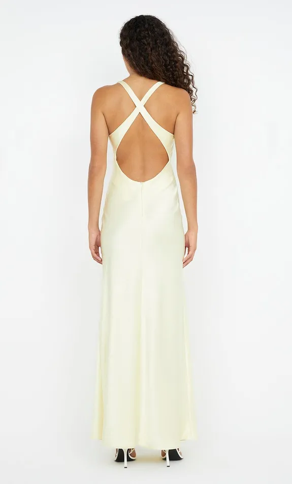 Bec Bridge Prom Dresses THE DREAMER V NECK DRESS Ice Yellow 8211 Women