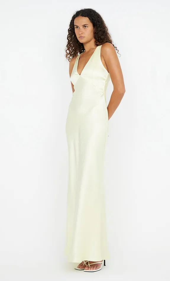 Bec Bridge Prom Dresses THE DREAMER V NECK DRESS Ice Yellow 8211 Women
